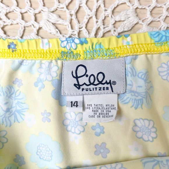 Lilly Pulitzer Girls 14 Years Cuba Libre Floral Lion Print Swim Sports Skirt - Picture 3 of 3
